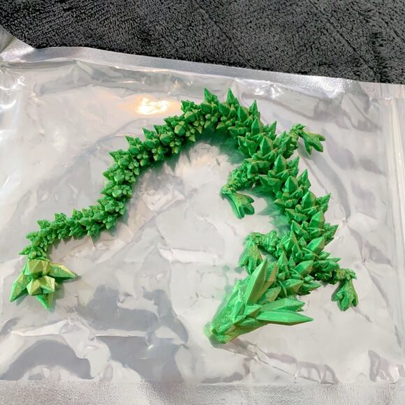 3D printed Crystal Dragon (11.5 Inches Long) - Picture 2 of 6